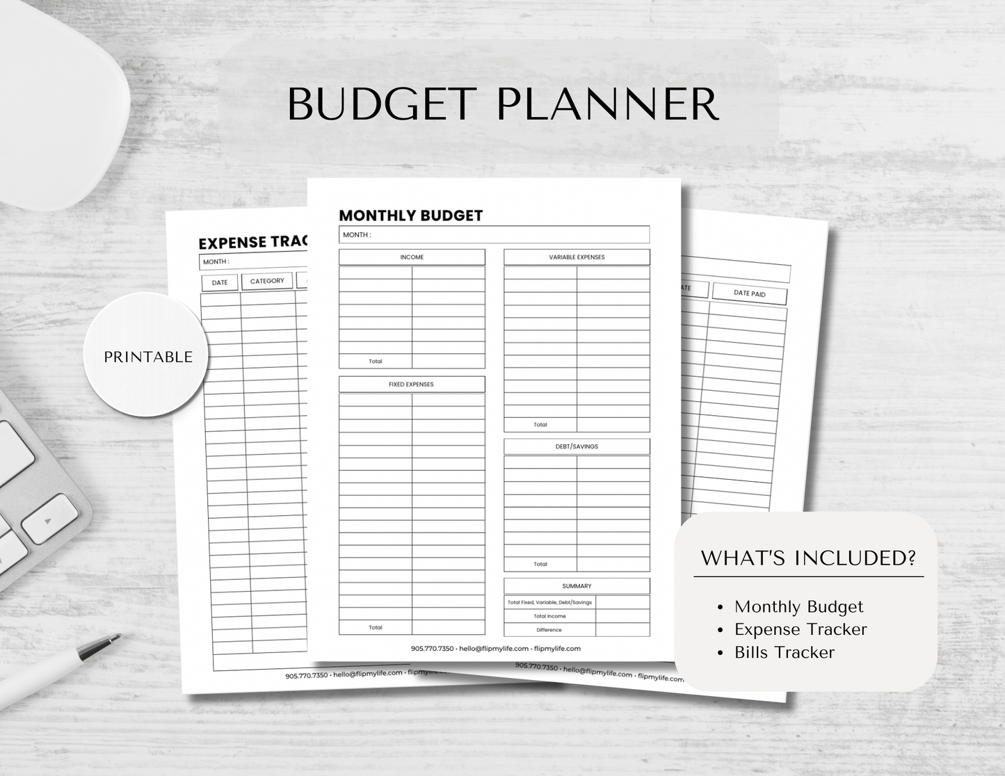 MONTHLY BUDGET - PDF