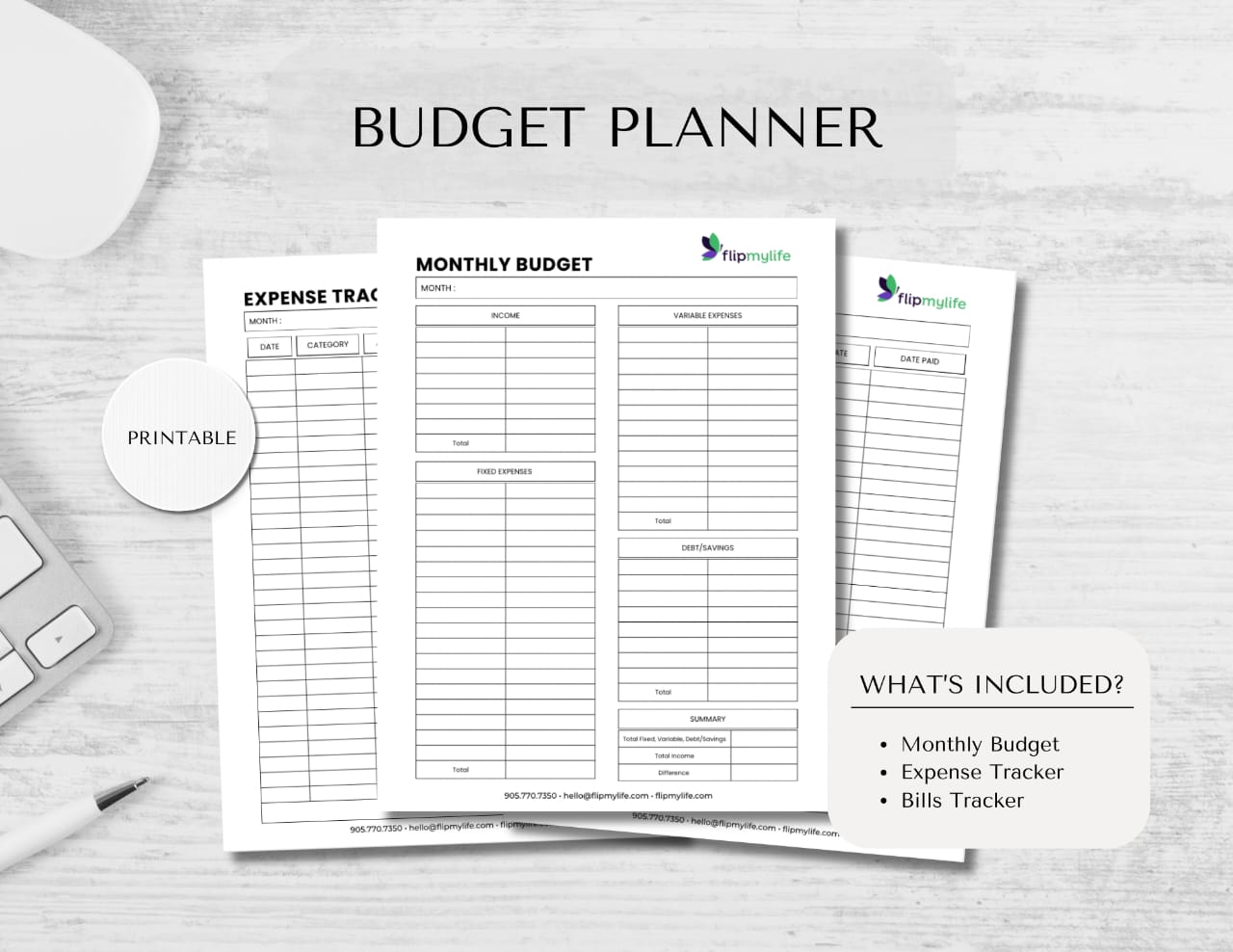 BUDGET SHEETS